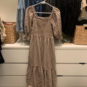 Madewell brand new gingham dress